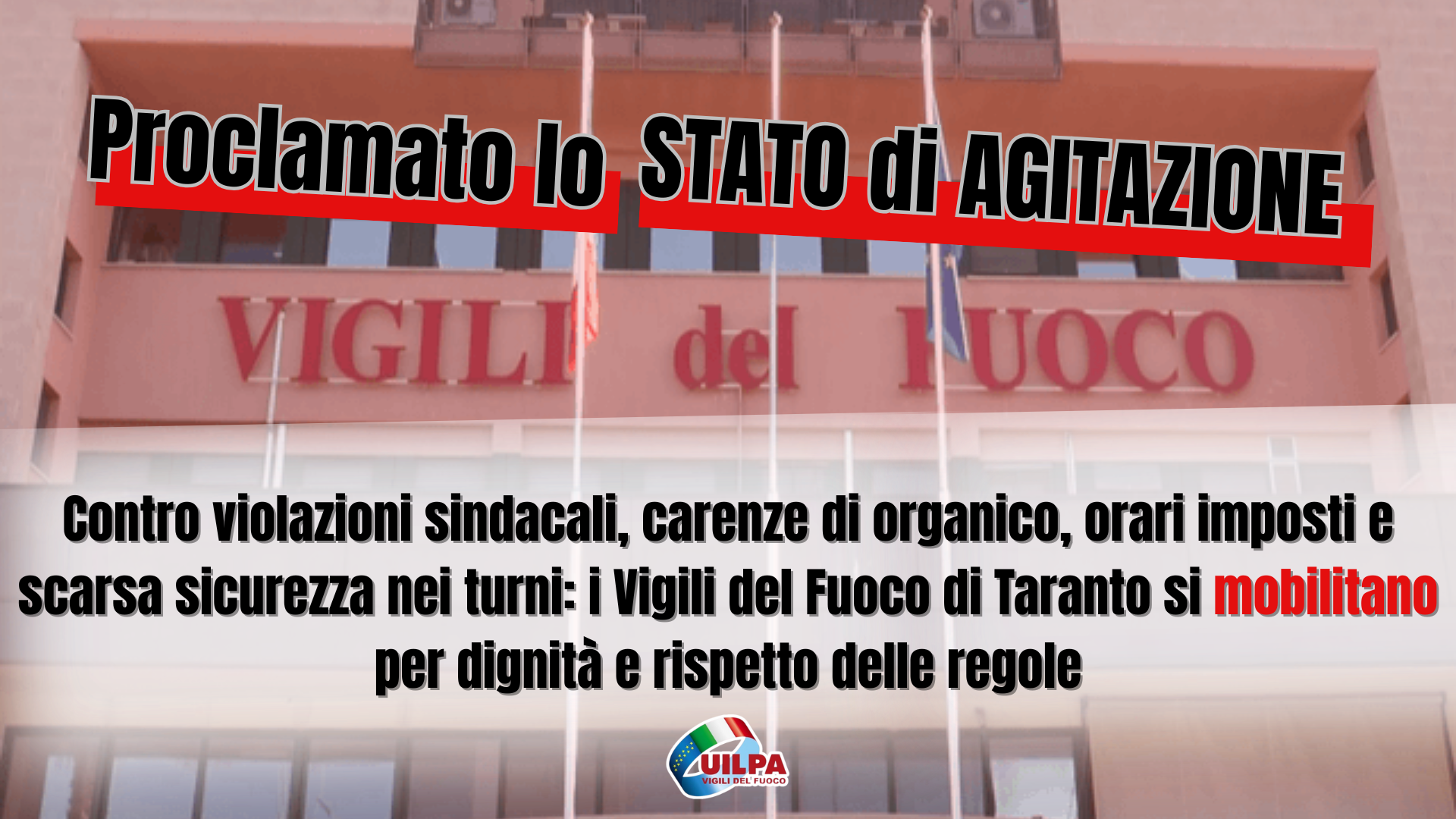 Proclamato lo stato di agitazione, preannunciato lo sciopero provinciale
